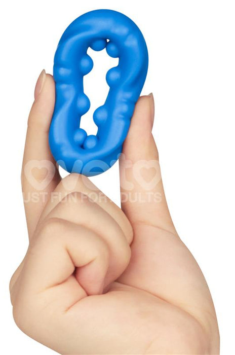 Cockring Ridge Bump Stretcher 25 mm Bleu