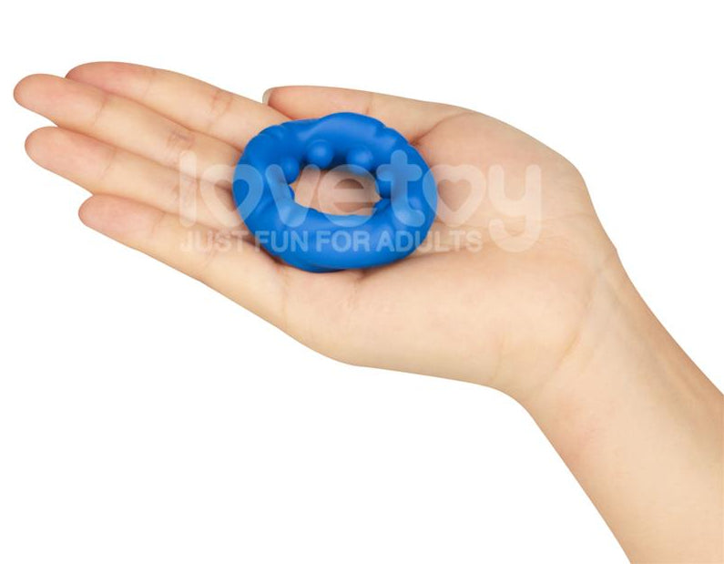 Cockring Ridge Bump Stretcher 25 mm Bleu