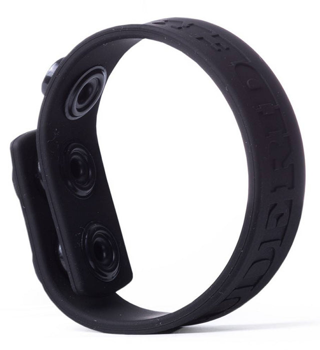 Cockring silicone 3 Snaps Noir