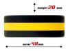 Cockring silicone Beast Ring 36mm Noir-Jaune