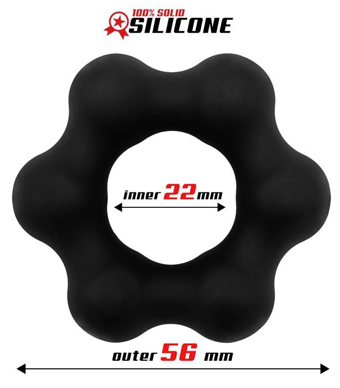 Cockring silicone Star Round 22mm