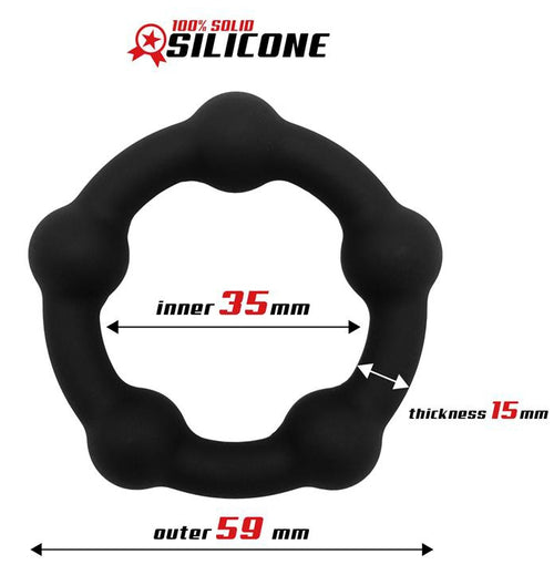 Cockring silicone Wake Up 35mm Noir