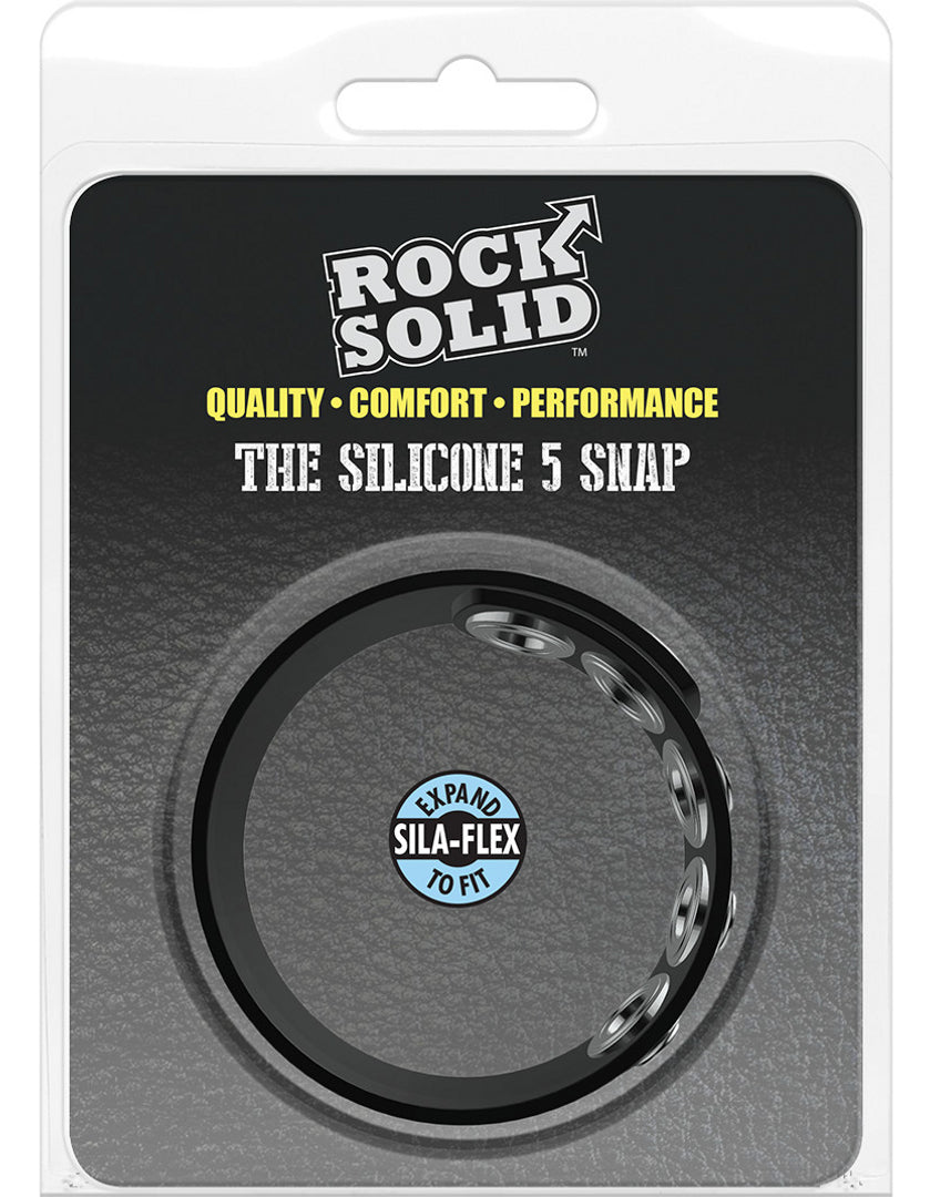 Cockring The 5 Snaps Noir