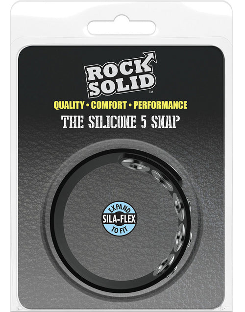 Cockring The 5 Snaps Noir