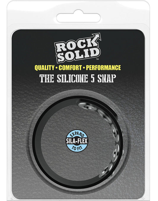 Cockring The 5 Snaps Noir