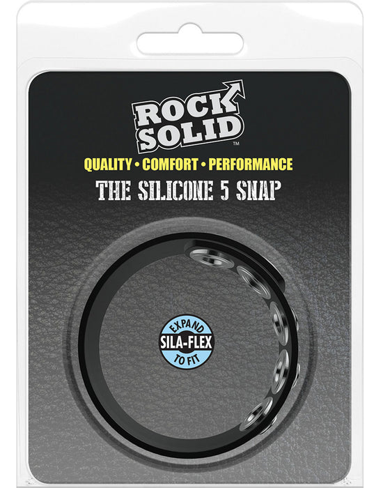 Cockring The 5 Snaps Noir