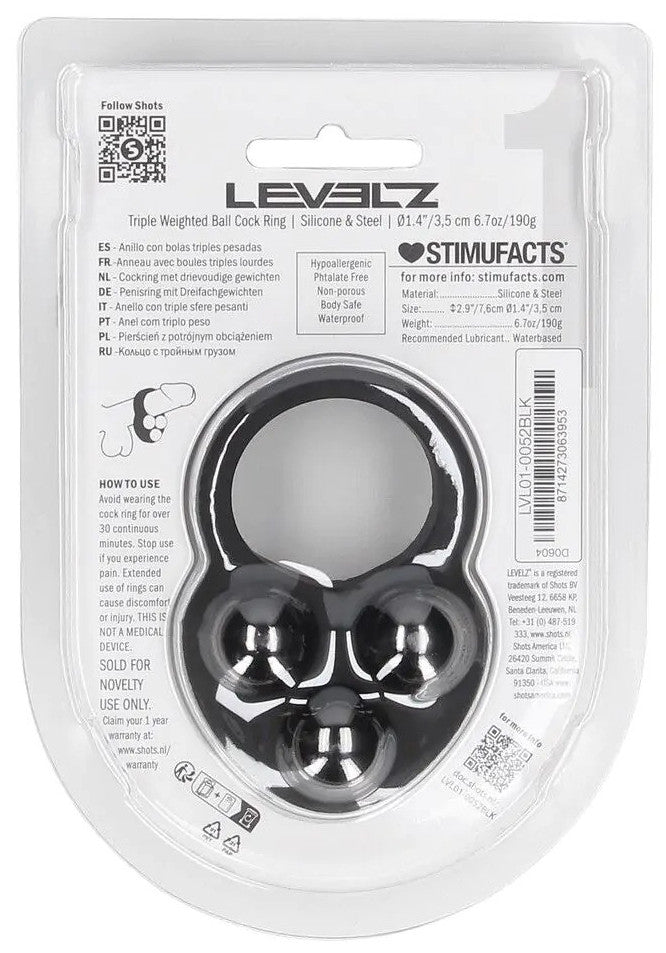 Cockring Tri Weight 35 mm - Poids 190g