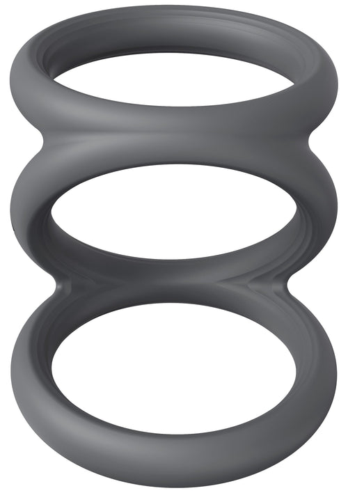 Cockring Triplicock Gris M 45mm