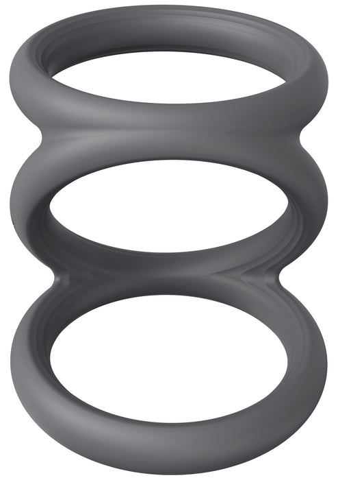 Cockring Triplicock Gris M 45mm