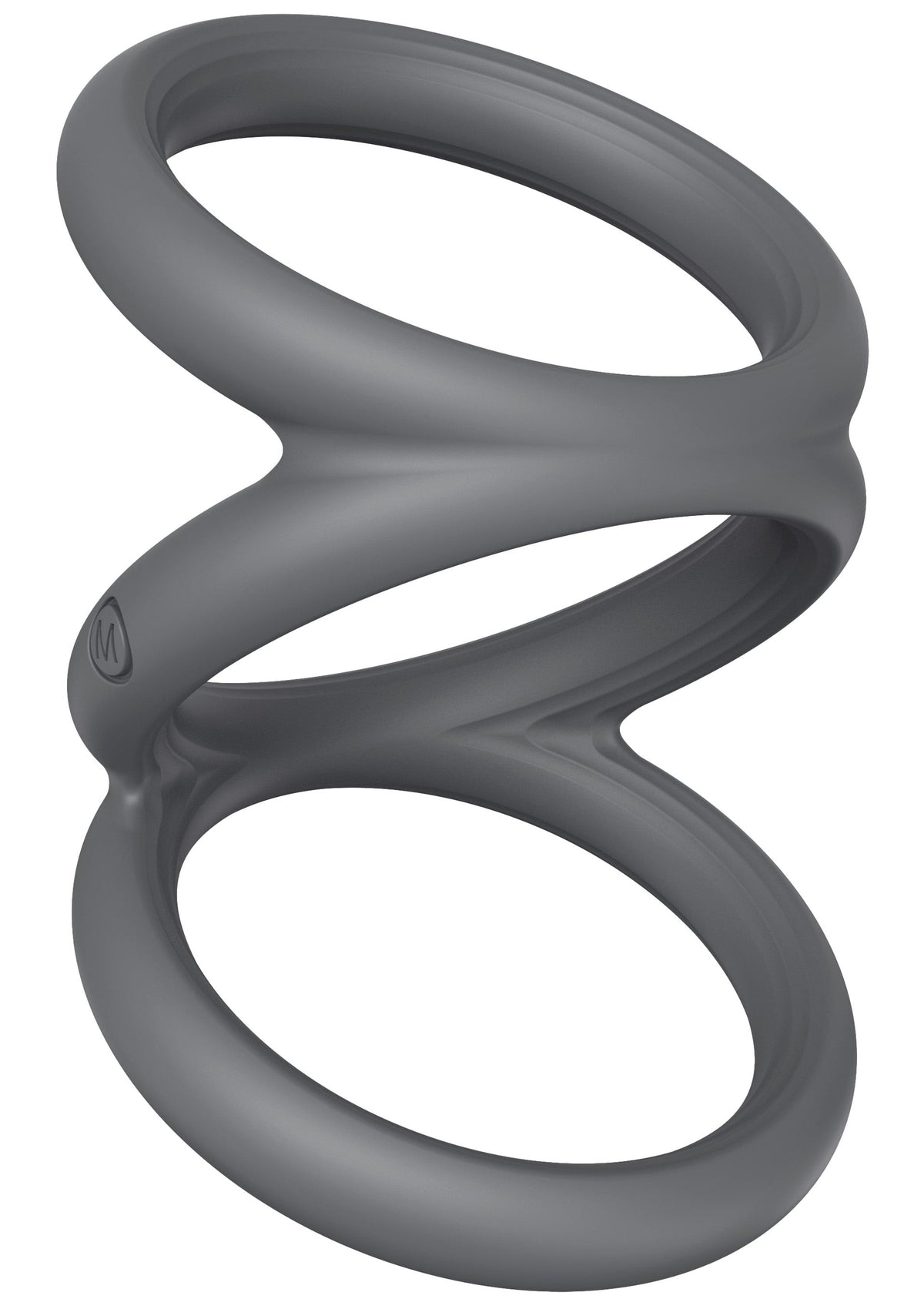 Cockring Triplicock Gris M 45mm