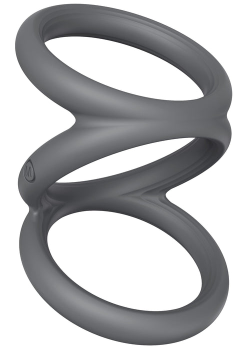 Cockring Triplicock Gris M 45mm