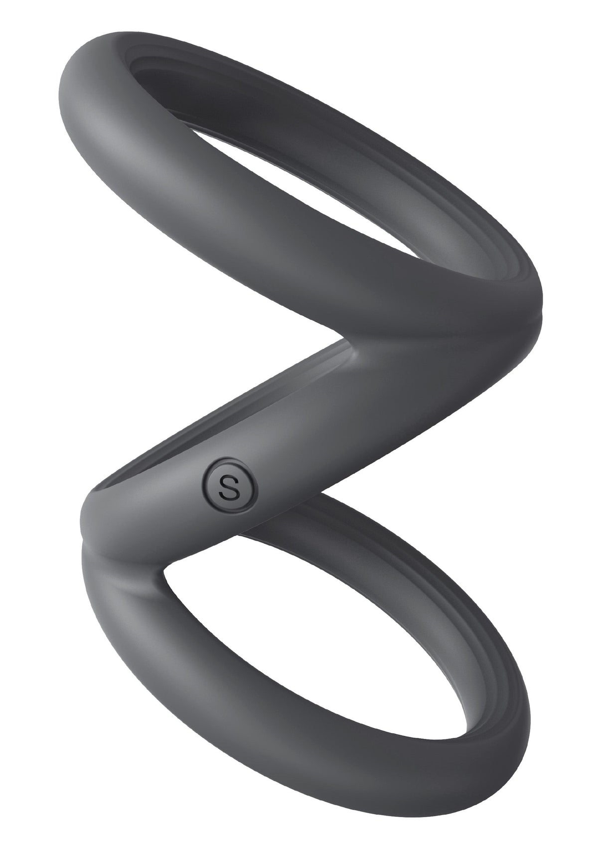 Cockring Triplicock Gris S 40mm