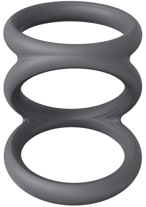 Cockring Triplicock Gris S 40mm