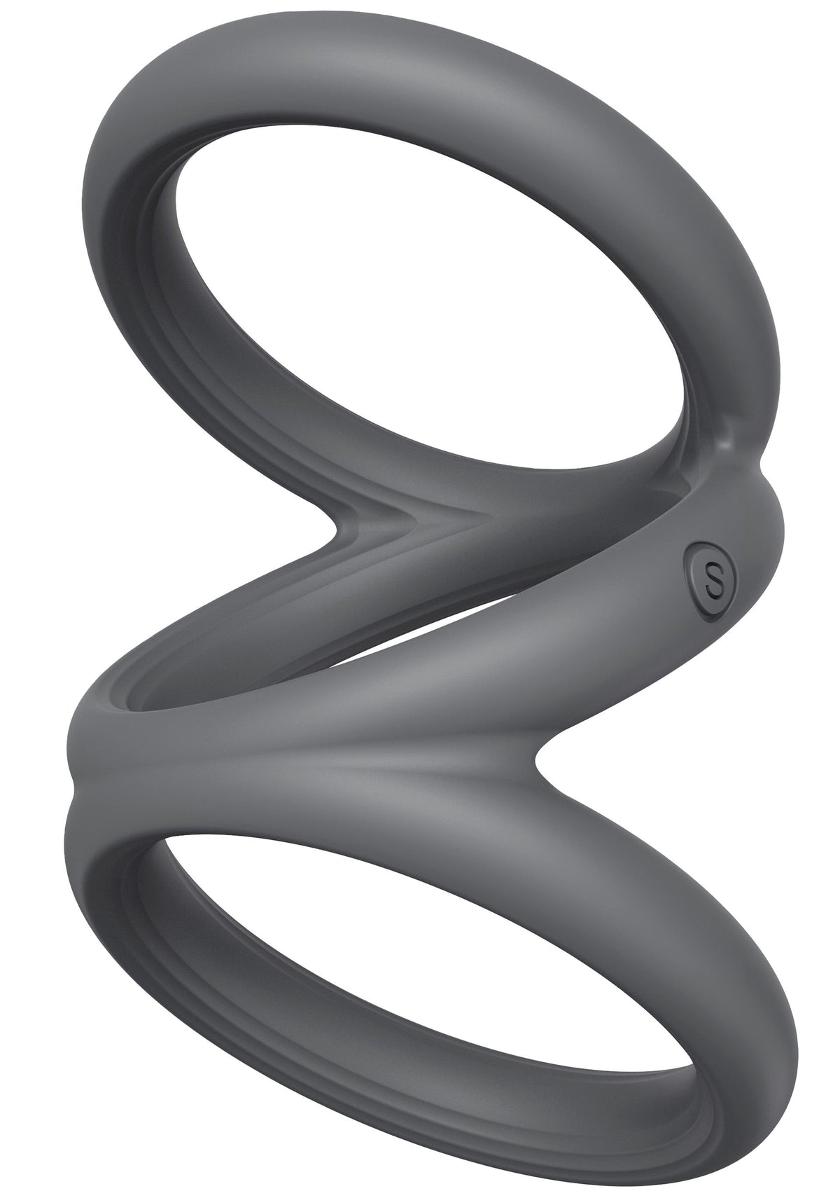 Cockring Triplicock Gris S 40mm