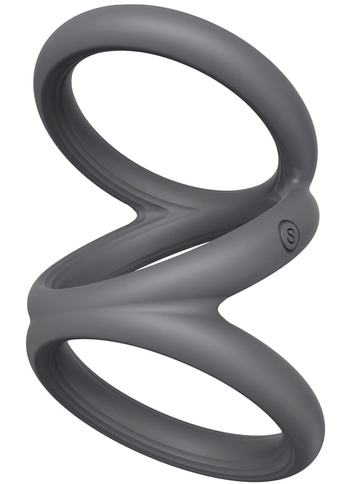 Cockring Triplicock Gris S 40mm