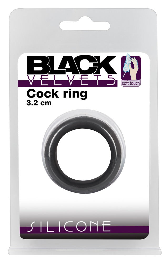 Cockring Velvet Ring M Noir 32mm