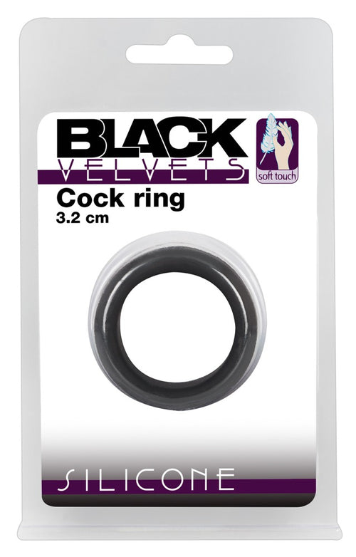 Cockring Velvet Ring M Noir 32mm
