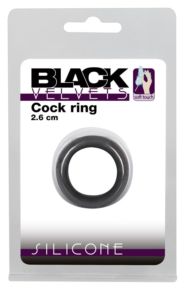 Cockring Velvet Ring S Noir 26mm