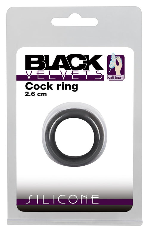 Cockring Velvet Ring S Noir 26mm