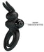Cockring vibrant Dick Rabbit Petty Love 25mm Noir