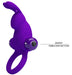 Cockring vibrant Dick Rabbit Pretty Love 30mm Violet