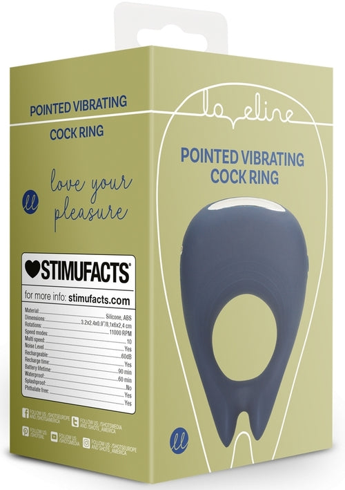 Cockring Vibrant Pointu Baltic 34mm Bleu