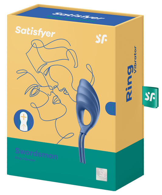 Cockring vibrant Swordsman Satisfyer Bleu
