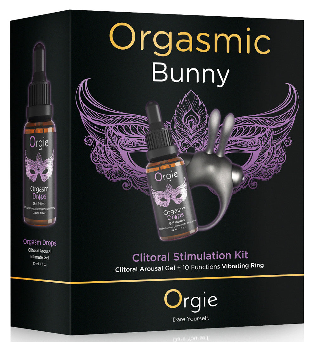 Coffret Cockring rabbit Gel stimulant clitoris Orgasmic bunny