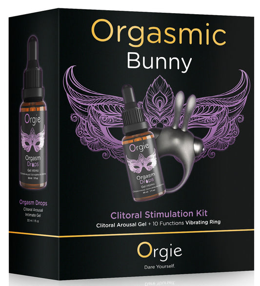 Coffret Cockring rabbit Gel stimulant clitoris Orgasmic bunny