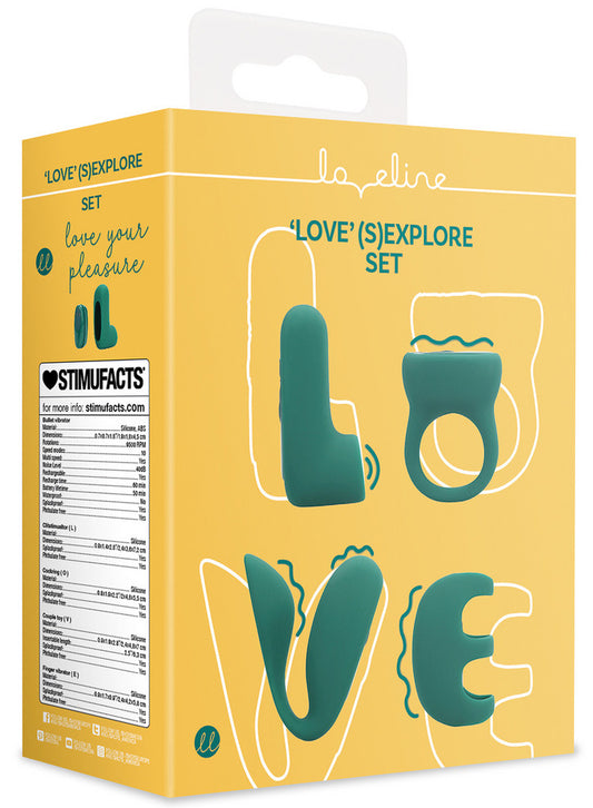 Coffret Sextoys de couple LOVE SEXPLORE 4 Accessoires