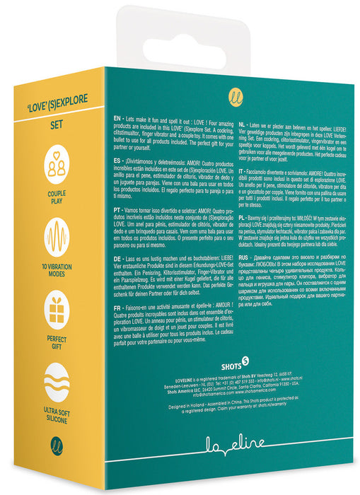 Coffret Sextoys de couple LOVE SEXPLORE 4 Accessoires