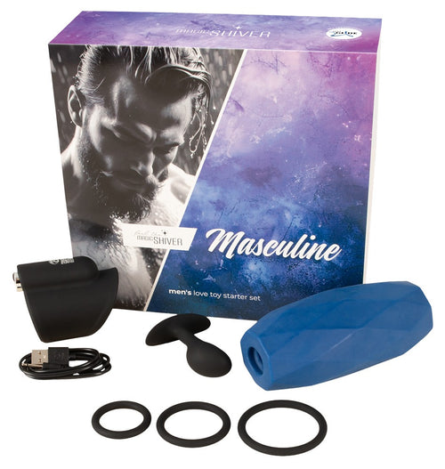 Coffret Sextoys Masculine 4 Accessoires Noirs