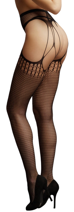 Collant effet déchiqueté Wild Godess - Noir