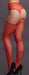 Collant effet porte-jarretelles avec strass Lana - Rouge