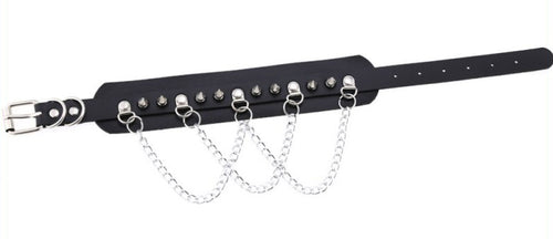 Collier à pointes Piky Noir-Argenté