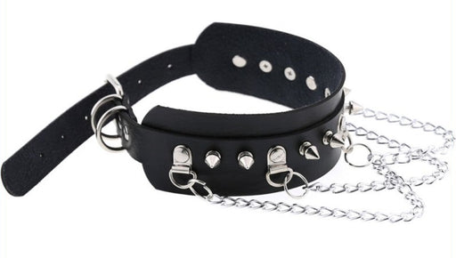 Collier à pointes Piky Noir-Argenté