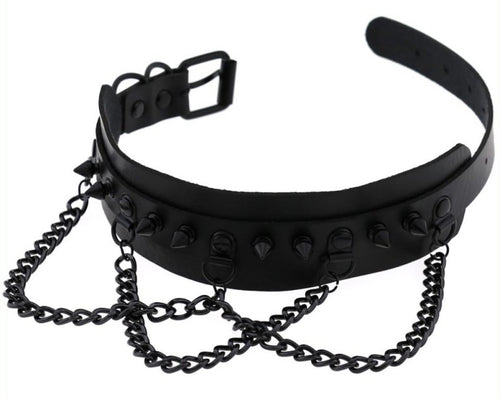 Collier à pointes Piky Noir