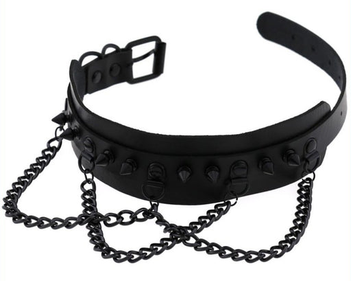 Collier à pointes Piky Noir