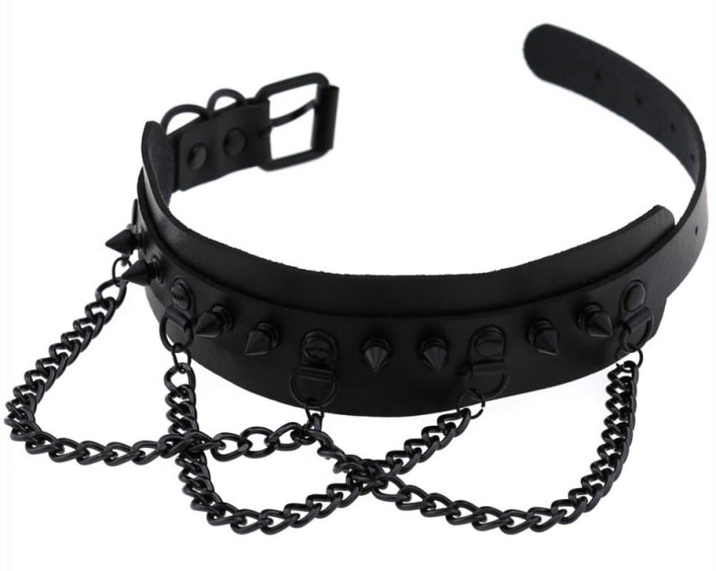 Collier à pointes Piky Noir