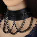 Collier à pointes Piky Noir