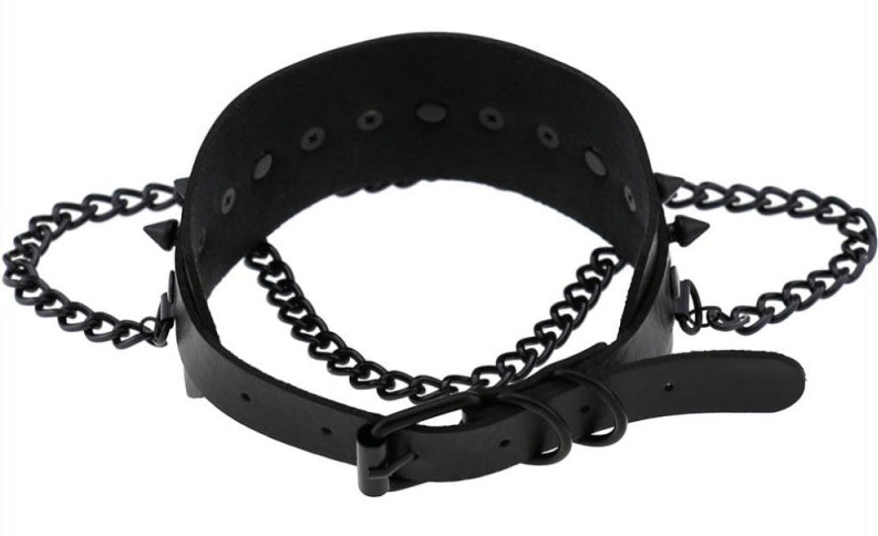 Collier à pointes Piky Noir