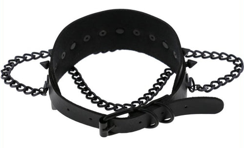 Collier à pointes Piky Noir
