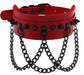 Collier à pointes Piky Rouge-Noir