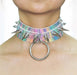 Collier à pointes Strobo Laser Argenté