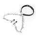 Collier avec Pince-Tétons Spike Heart Noir