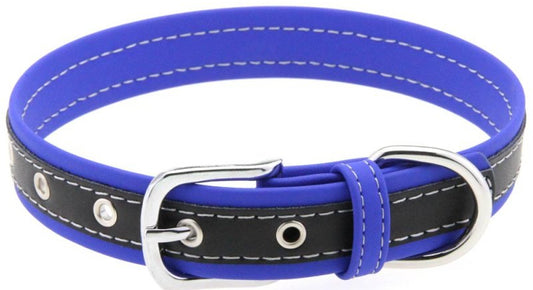 Collier Bicolore Simili Constrated Bleu Foncé