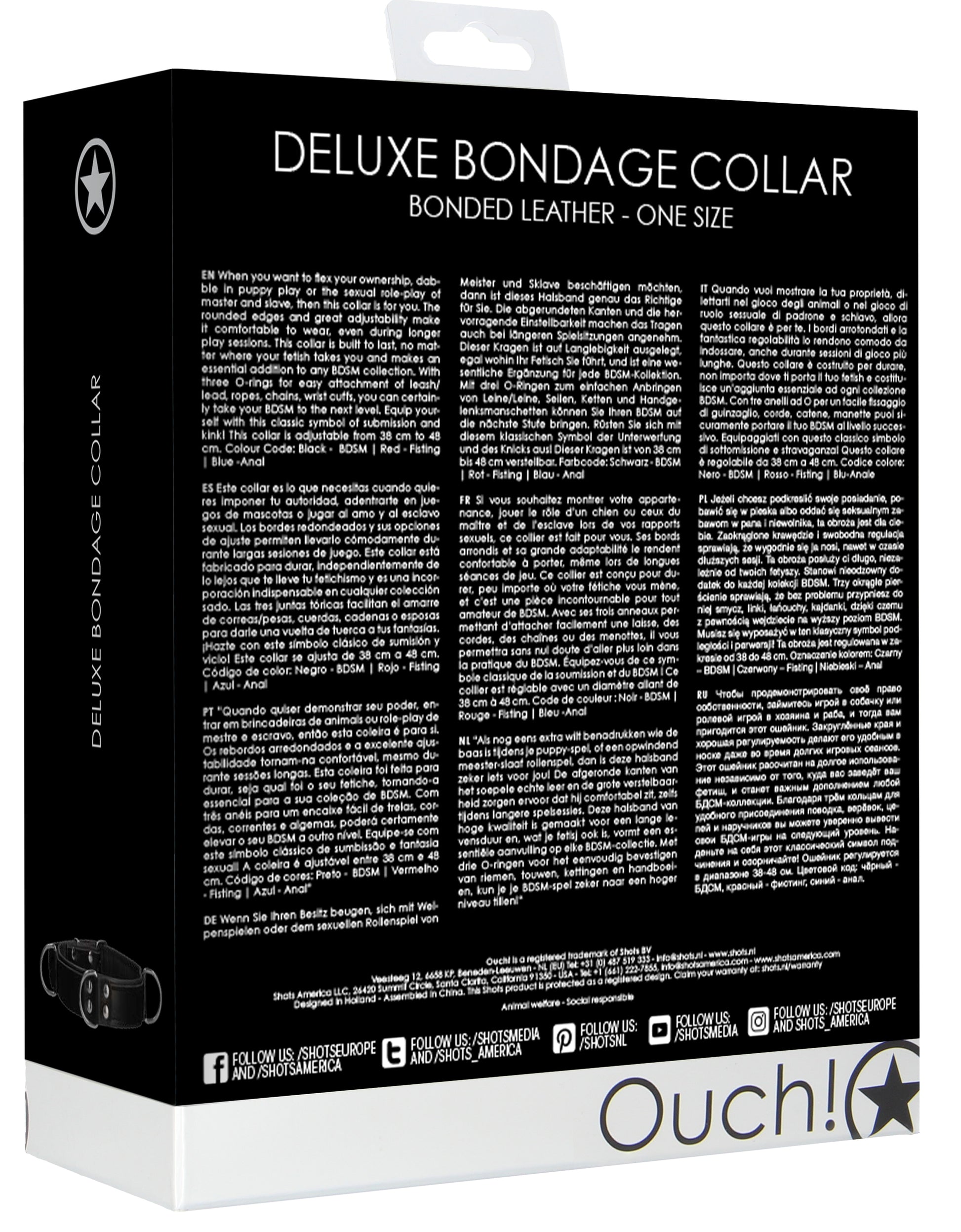 Collier Deluxe Bondage Noir