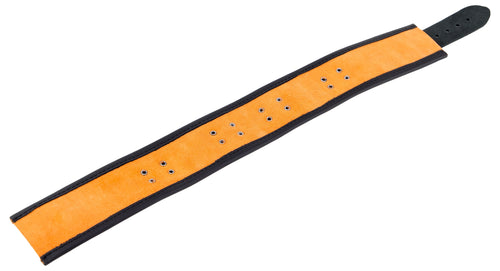 Collier en cuir 3 Anneaux D Orange-Noir