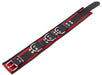 Collier en cuir 3 Anneaux D Rouge-Noir