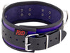 Collier en cuir 3 Anneaux D Violet-Noir